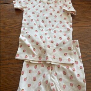 Amazon Essentials Kids Pajama Set with Pink Strawberry Design